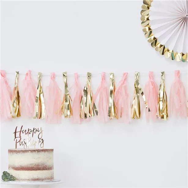 12 tassel decorativi - Rosa e Oro