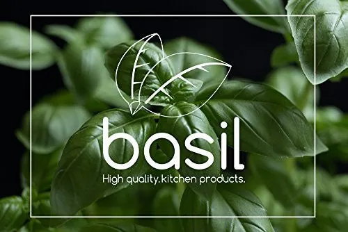 Basil | Tabla de cortar y cocina bambú | extra grande | 39 cm x 30 cm x 1,8 cm para cocinar, hornear, cortes | Machete – Tabla para cortar – Tabla para servir – trinchar – Tabla de cocina, incluye instrucciones de cuidado y garantía de satisfacción.