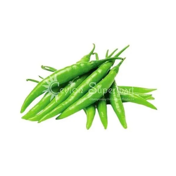 Ceylon Supermart Fresh Green Chillies |  Approximate Weight 100g