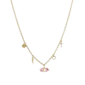 COLLANA PIETRA QUARZO ROSA