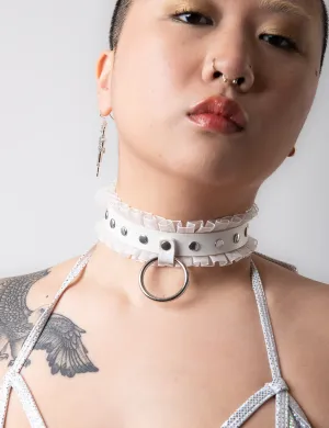 FRILL CHOKER - WHITE