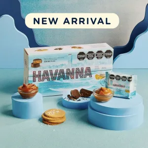 Havanna Mar Del Plata Edition Alfajor with Dark Chocolate, Creamy Dulce de Leche & Sea Salt (box of 8)