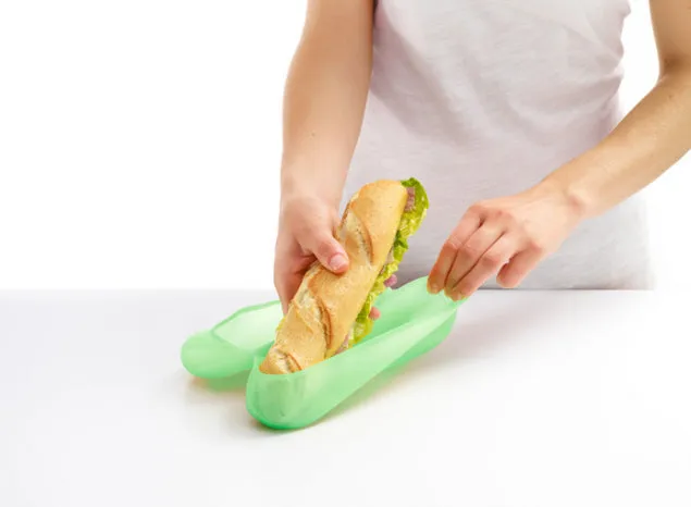 Kit fundas reutilizables para sandwiches y bocadillos.