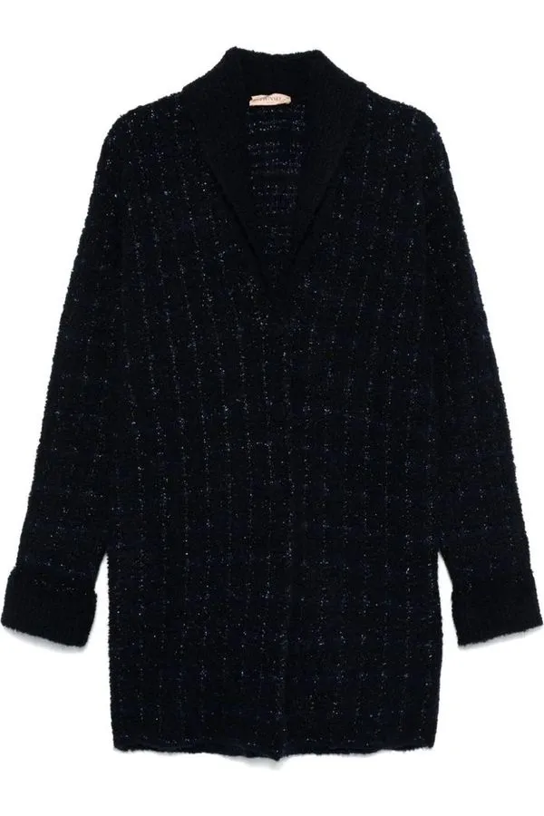 KNITTED COAT JACQ.CHECK