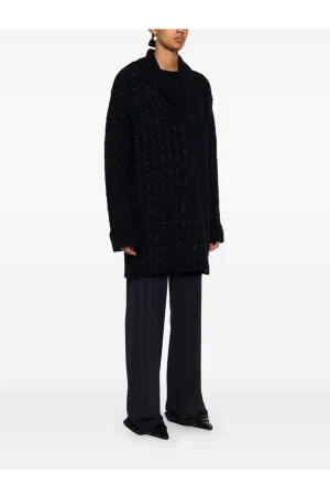 KNITTED COAT JACQ.CHECK