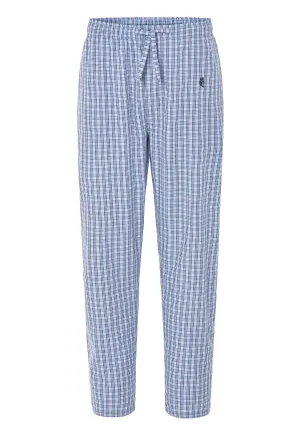 Pantalón Pijama Hombre Largo Popelín Cuadros - Azul 8983_36