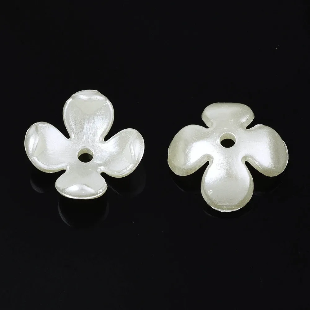 Pearlized flowers with 4-petals