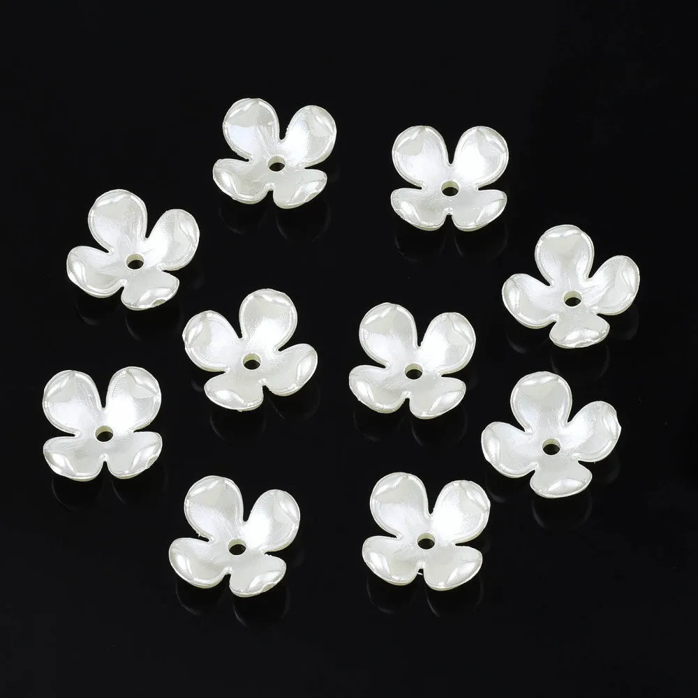 Pearlized flowers with 4-petals