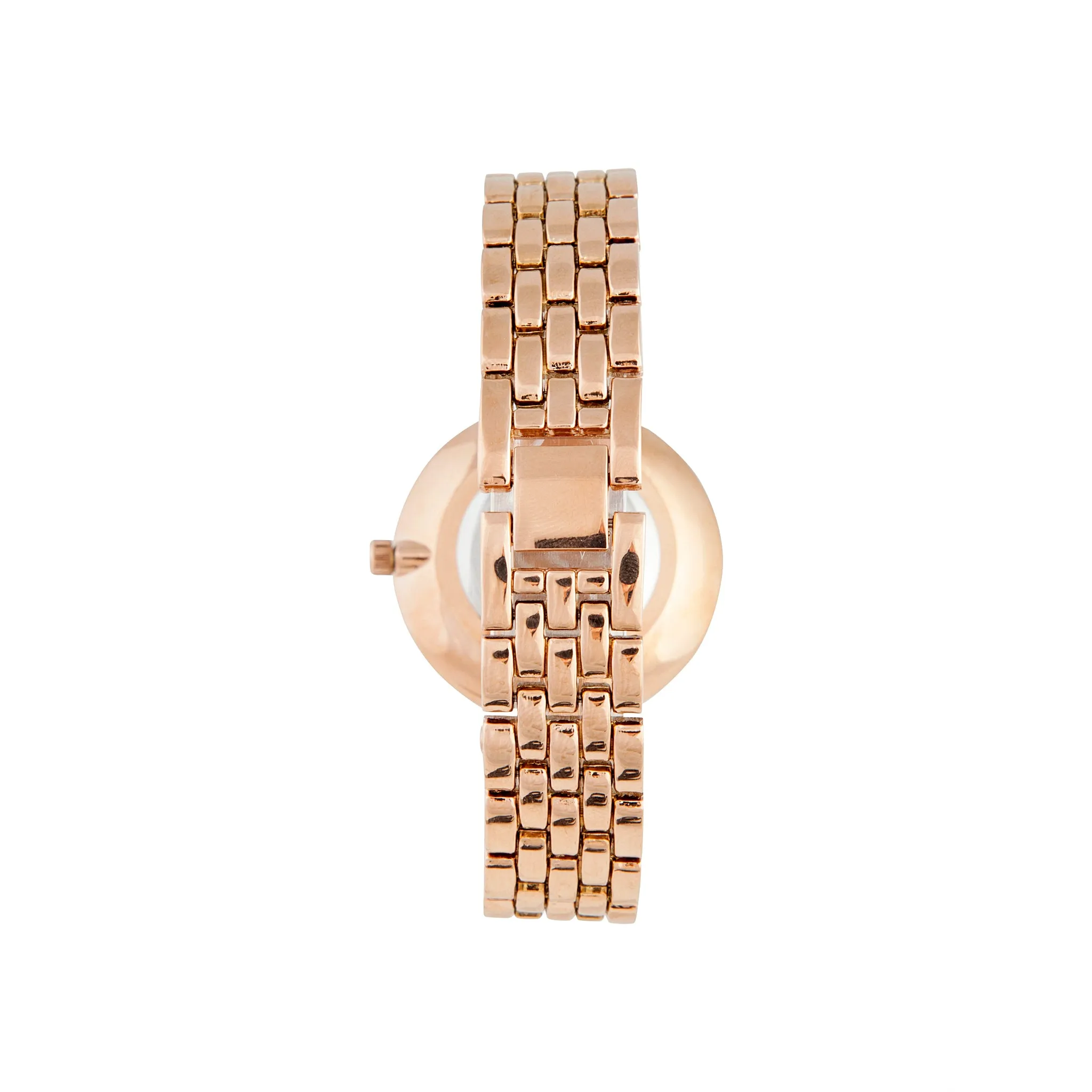 Rose Gold Diamante Stone Link Watch