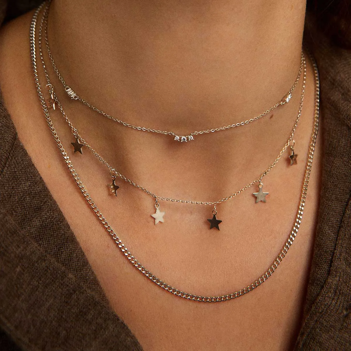 Seven Star Silver Necklace