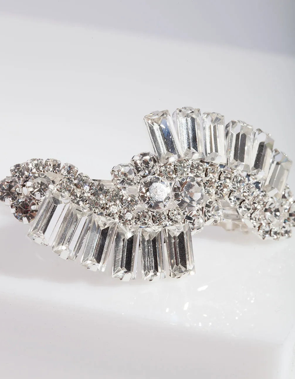 Silver Diamante Hair Clip